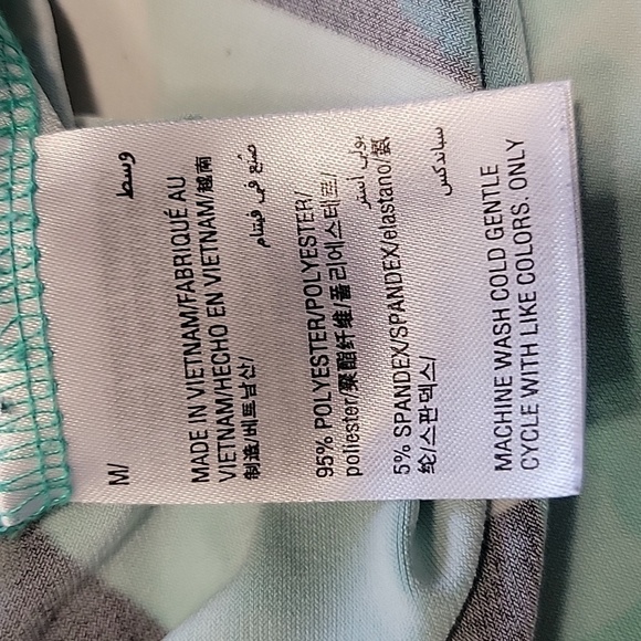 Alfani Size M Abstract Geometric Pattern Tunic w/ 3/4 Sleeves with Tie Cuffs - Picture 12 of 12